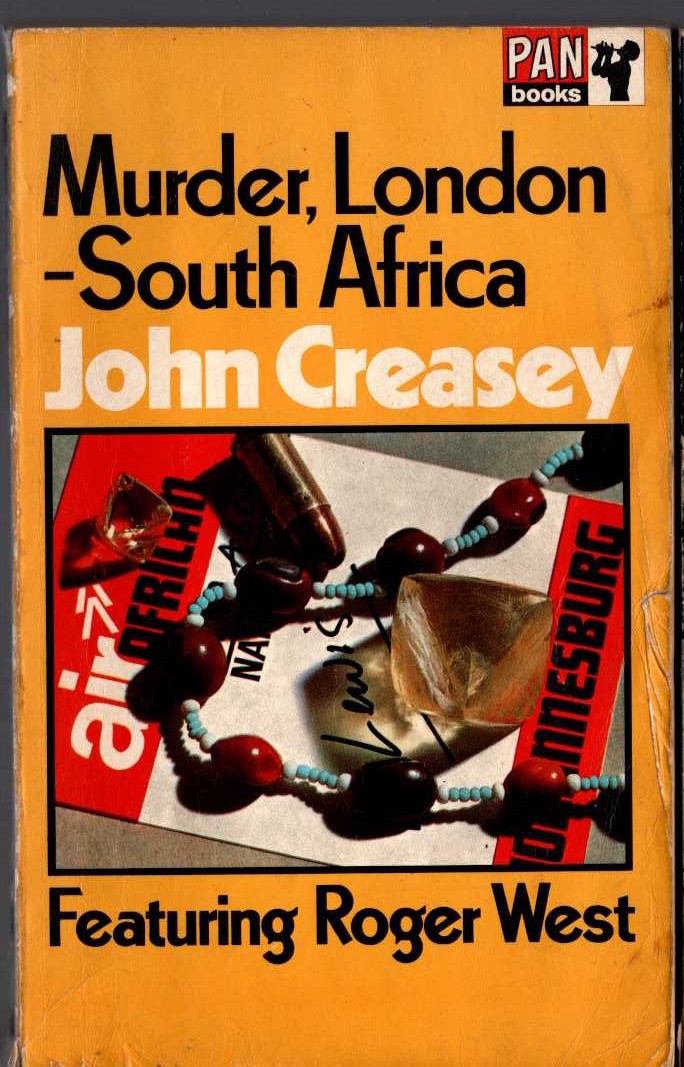 John Creasey  MURDER, LONDON - SOUTH AFRICA front book cover image