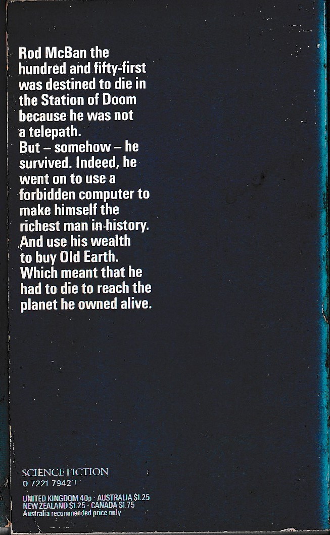 Cordwainer Smith  THE PLANET BUYER magnified rear book cover image