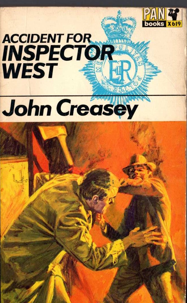 John Creasey  ACCIDENT FOR INSPECTOR WEST front book cover image