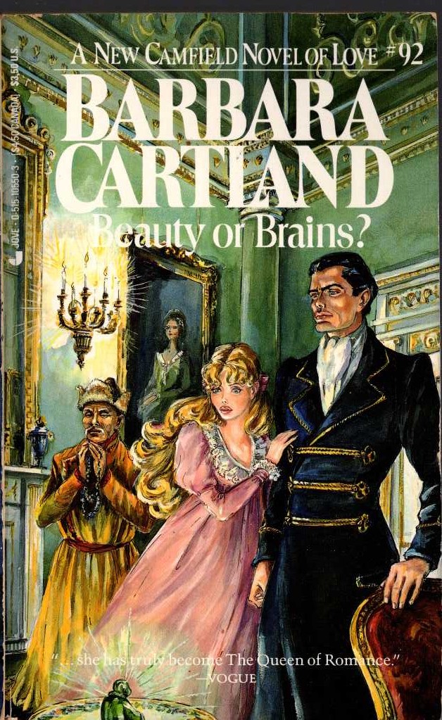 Barbara Cartland  BEAUTY OR BRAINS? front book cover image