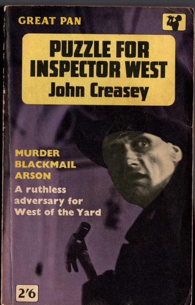 John Creasey  PUZZLE FOR INSPECTOR WEST front book cover image