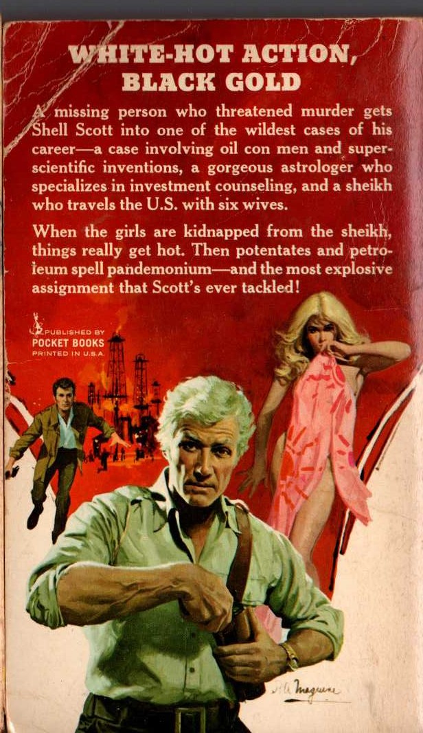 Richard S. Prather  THE SURE THING magnified rear book cover image