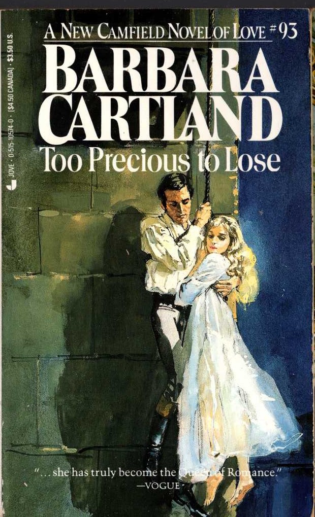 Barbara Cartland  TOO PRECIOUS TO LOSE front book cover image