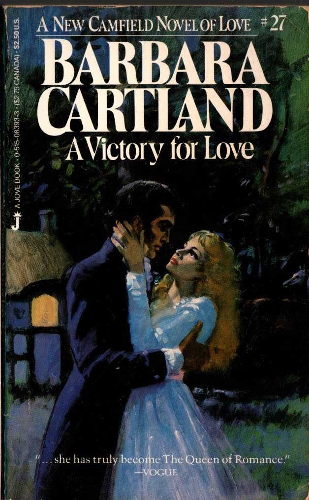 Barbara Cartland  A VICTORY FOR LOVE front book cover image