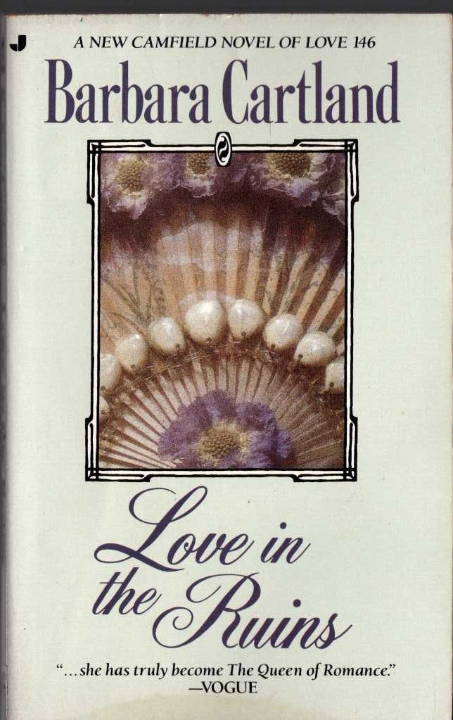 Barbara Cartland  LOVE IN THE RUINS front book cover image