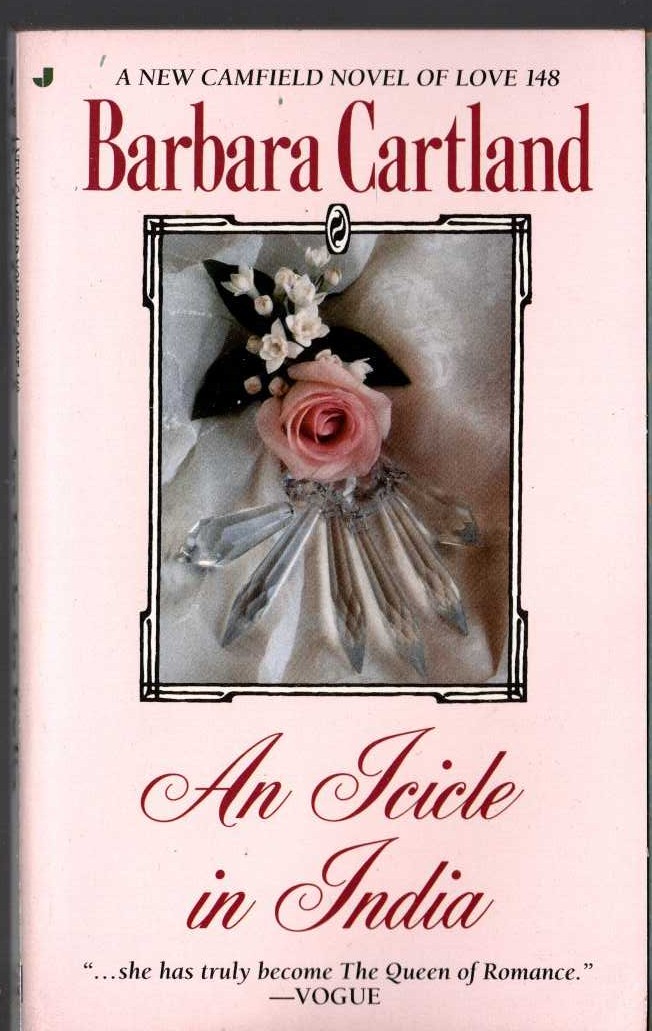 Barbara Cartland  AN ICICLE IN INDIA front book cover image
