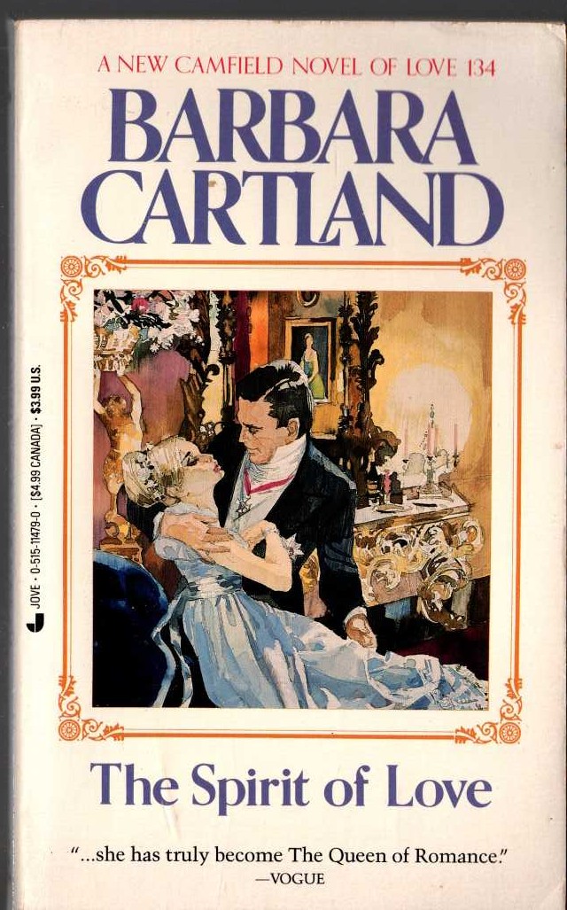 Barbara Cartland  THE SPIRIT OF LOVE front book cover image