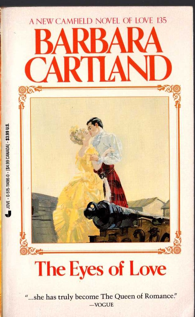 Barbara Cartland  THE EYES OF LOVE front book cover image