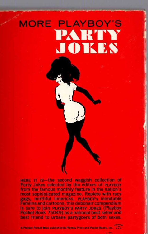 Playboy   MORE PLAYBOY'S PARTY JOKES magnified rear book cover image