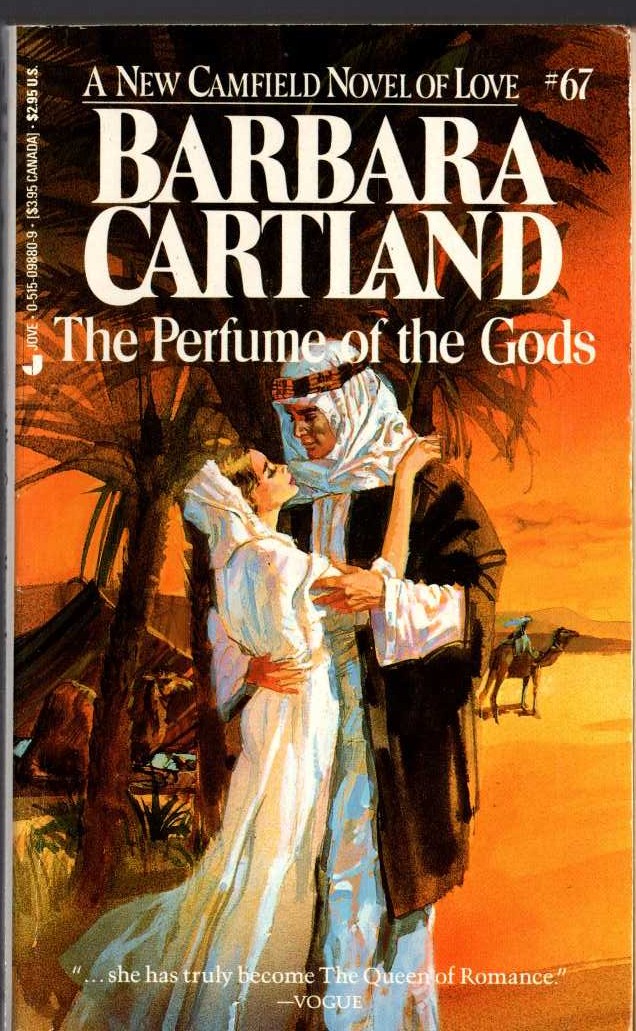 Barbara Cartland  THE PERFUME OF THE GODS front book cover image