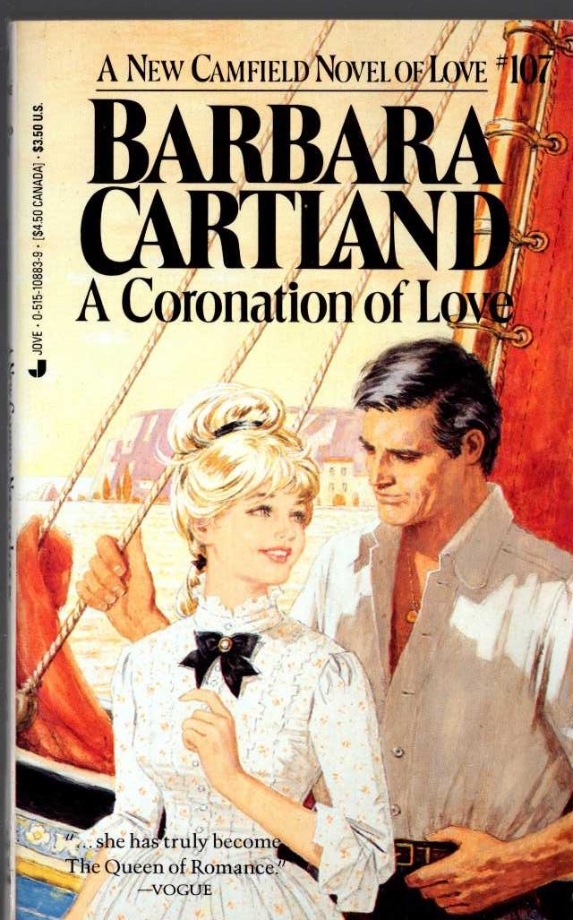 Barbara Cartland  A CORONATION OF LOVE front book cover image