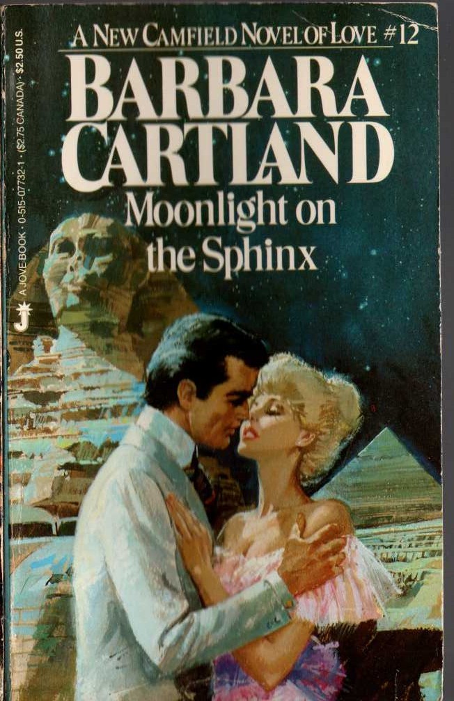 Barbara Cartland  MOONLIGHT ON THE SPHINX front book cover image