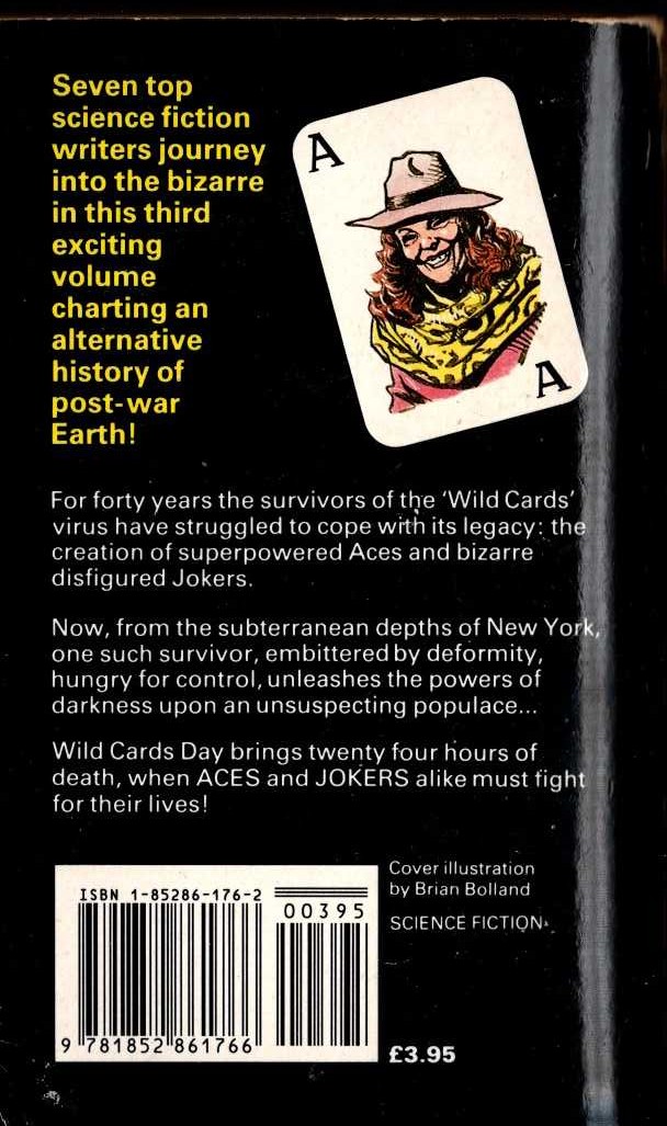 George R.R. Martin (Edits) WILD CARDS VOLUME 3: JOKERS WILD magnified rear book cover image