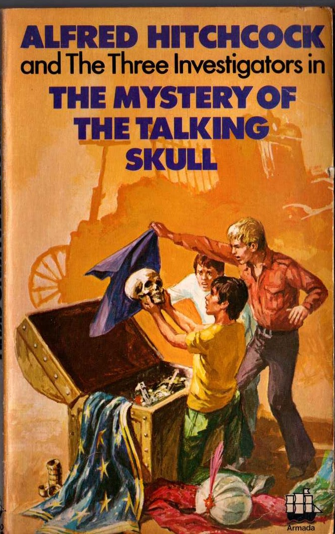 Alfred Hitchcock (introduces_The_Three_Investigators) THE MYSTERY OF THE TALKING SKULL front book cover image