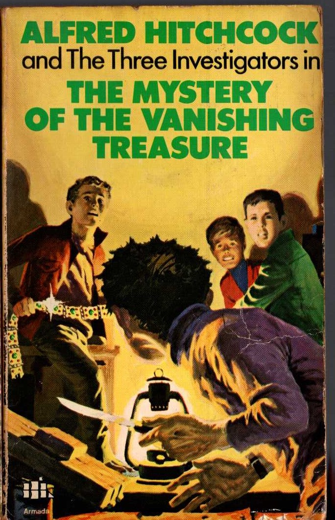 Alfred Hitchcock (introduces_The_Three_Invesitgators) THE MYSTERY OF THE VANISHING TREASURE front book cover image