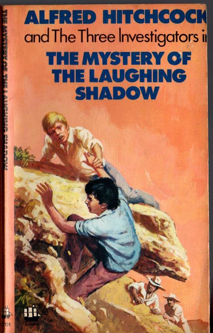 Alfred Hitchcock (introduces_The_Three_Investigators) THE MYSTERY OF THE LAUGHING SHADOW front book cover image