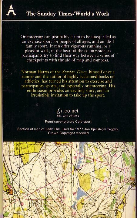 Norman Harris  ORIENTEEING FOR FITNESS AND PLEASURE magnified rear book cover image