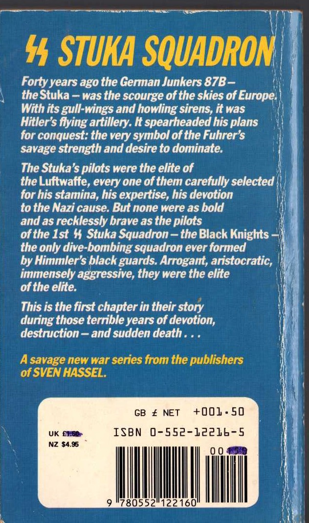 Leo Kessler  STUKA SQUADRON 1: THE BLAKC KNIGHTS magnified rear book cover image