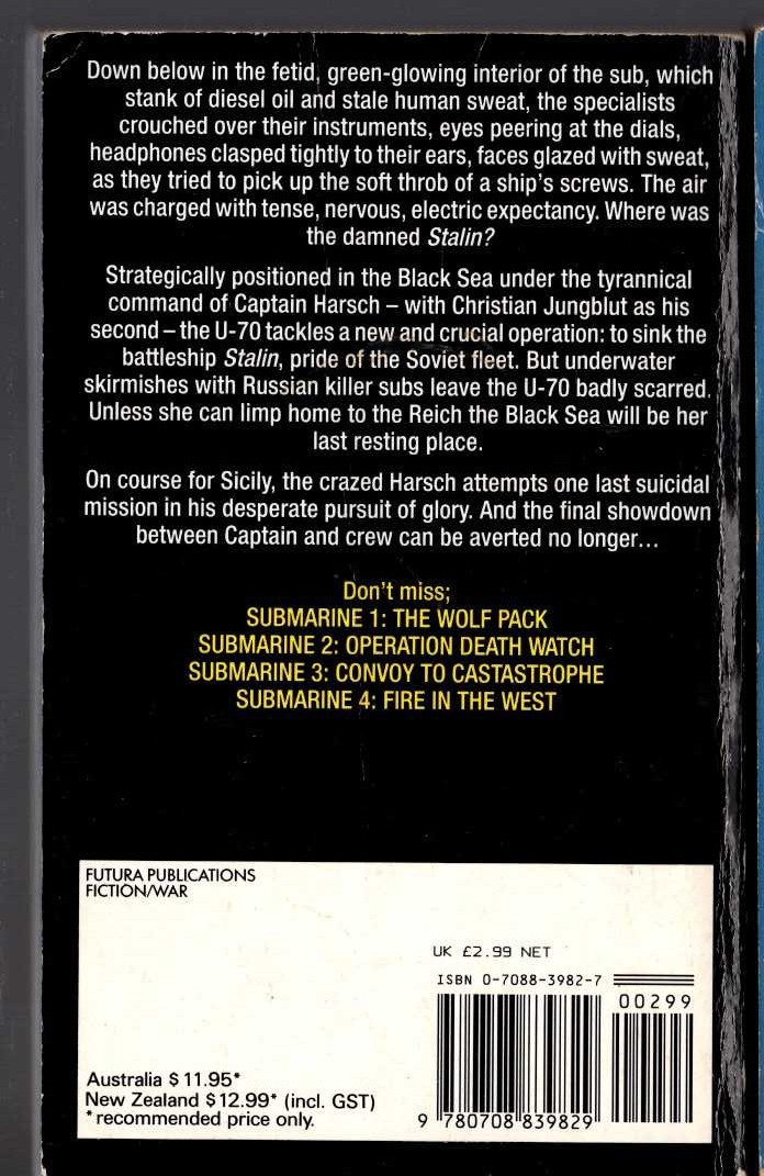 Leo Kessler  SUBMARINE 5: FLIGHT TO THE REICH magnified rear book cover image