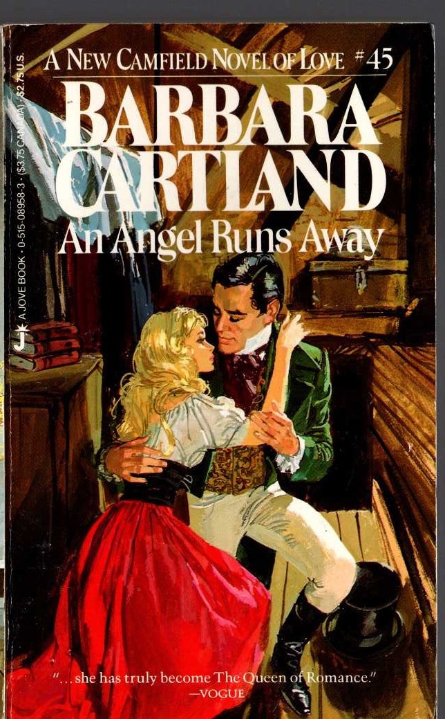 Barbara Cartland  AN ANGEL RUNS AWAY front book cover image