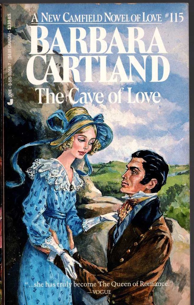Barbara Cartland  THE CAVE OF LOVE front book cover image