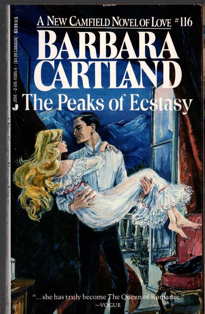 Barbara Cartland  THE PEAKS OF ECSTASY front book cover image