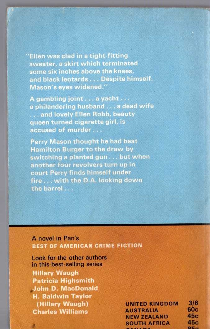 Erle Stanley Gardner  THE CASE OF THE SINGING SKIRT magnified rear book cover image