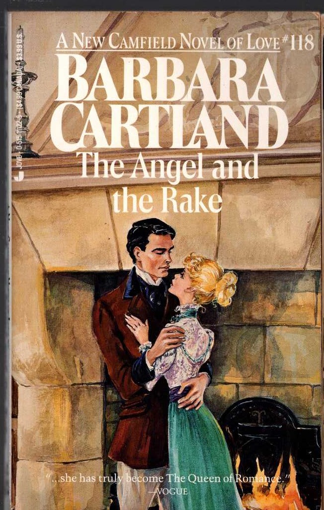 Barbara Cartland  THE ANGEL AND THE RAKE front book cover image
