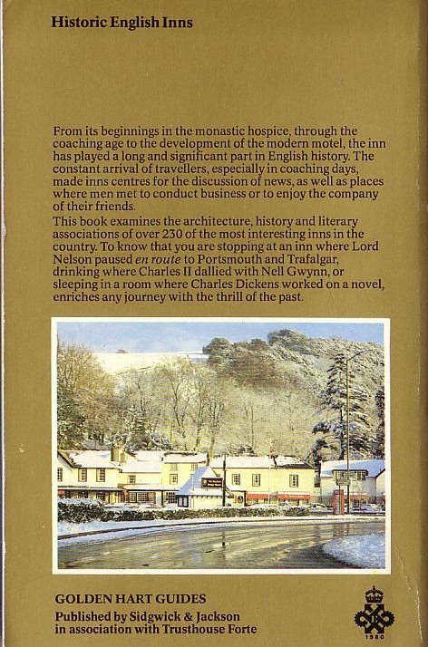  AnonymousVarious-TRAVEL-AND-TOPOGRAPHY-BOOKS INNS, HISTORIC ENGLISH<BR>
 . .S&J 1983 (B/W & Col.Photos) rear cover image
