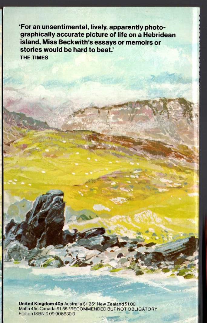 Lillian Beckwith  THE LOUD HALO magnified rear book cover image