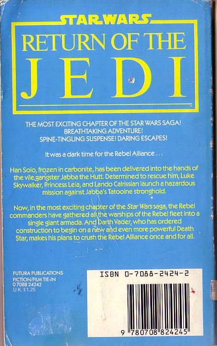 James Kahn  STAR WARS: RETURN OF THE JEDI magnified rear book cover image