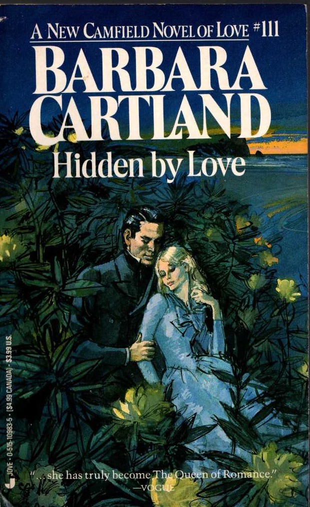 Barbara Cartland  HIDDEN BY LOVE front book cover image
