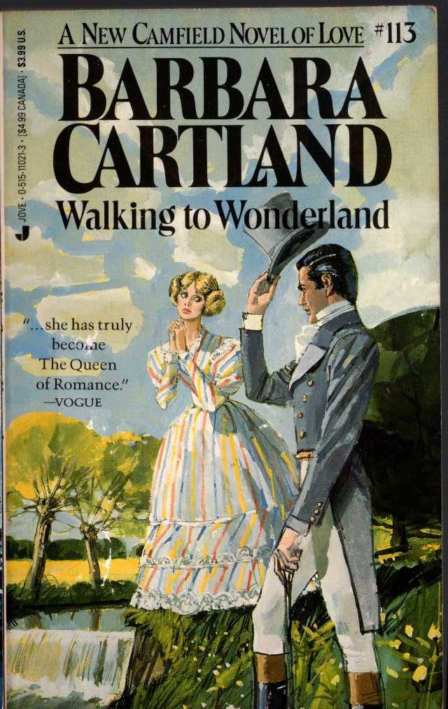 Barbara Cartland  WALKING TO WONDERLAND front book cover image
