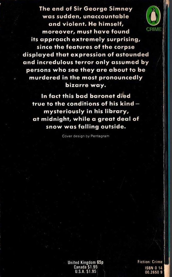 Michael Innes  WHAT HAPPENED AT HAZELWOOD magnified rear book cover image