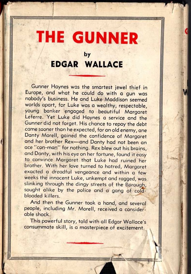 THE GUNNER magnified rear book cover image