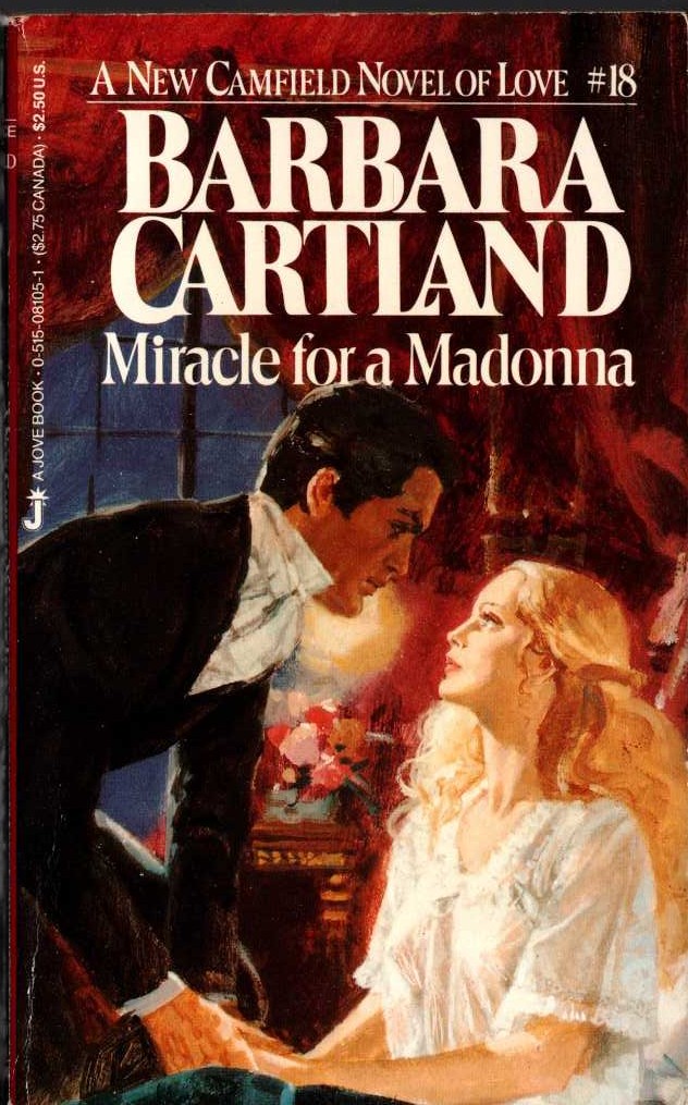 Barbara Cartland  MIRACLE FOR A MADONNA front book cover image