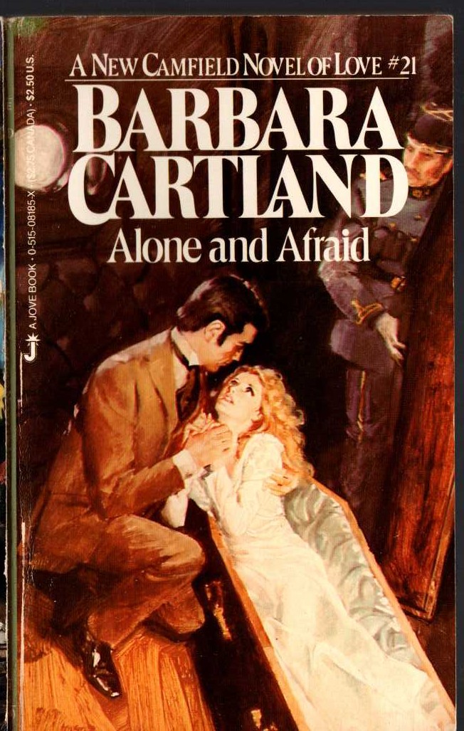 Barbara Cartland  ALONE AND AFRAID front book cover image