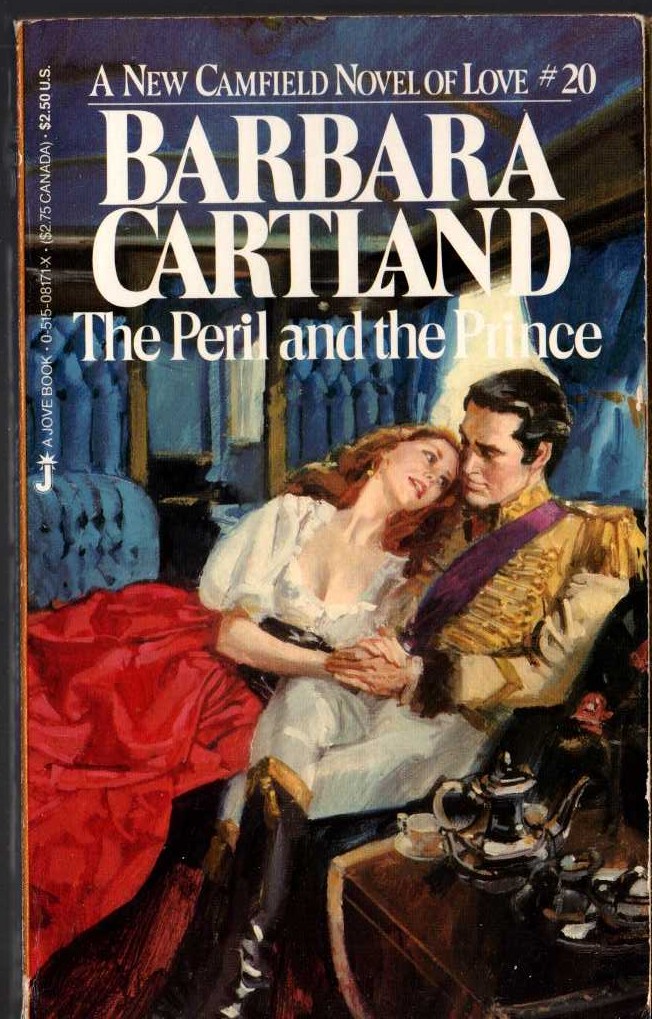 Barbara Cartland  THE PERIL AND THE PRINCE front book cover image