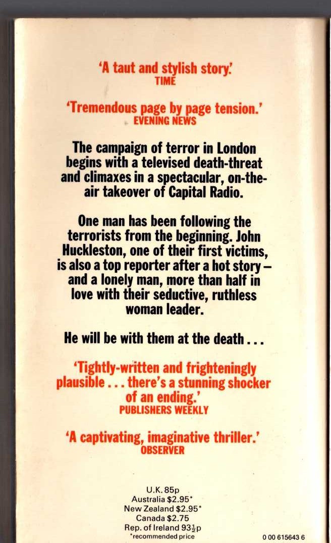 Ray Connolly  NEWSDEATH magnified rear book cover image