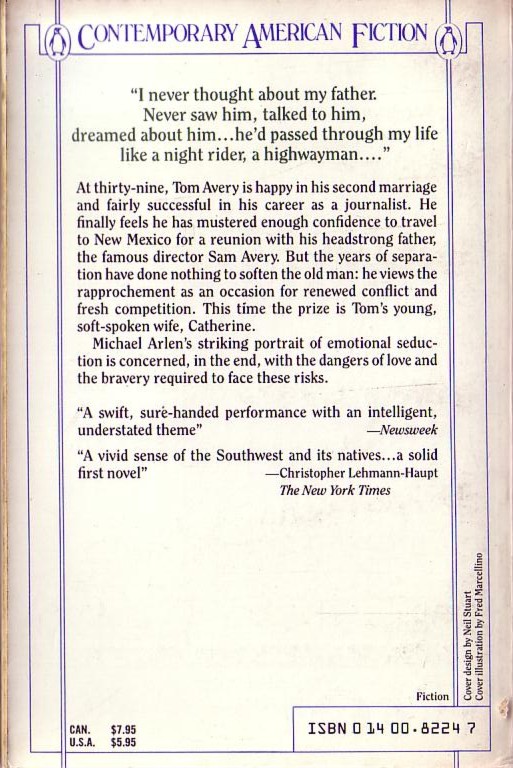Michael J. Arlen  SAY GOODBYE TO SAM magnified rear book cover image