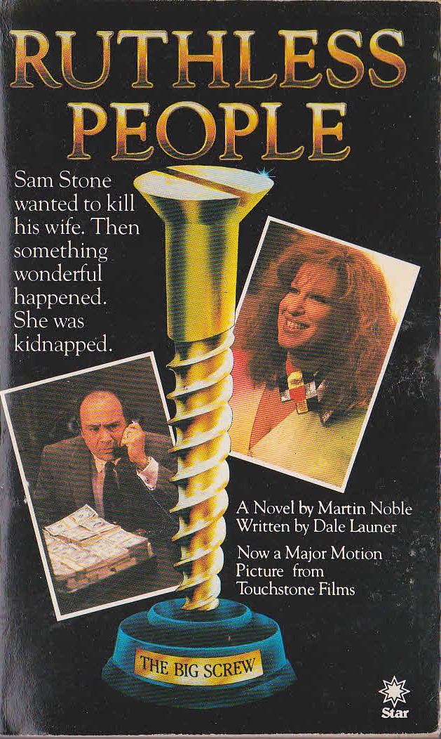 Martin Noble  RUTHLESS PEOPLE (Danny DeVeto, Bette Midler..) front book cover image