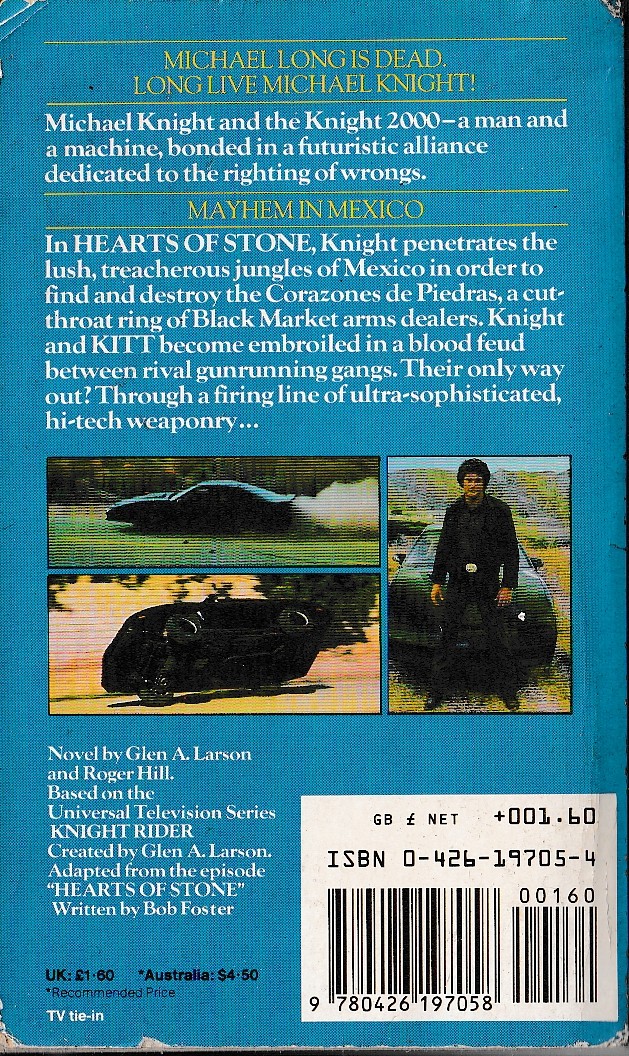 KNIGHT RIDER #3: HEARTS OF STONE magnified rear book cover image