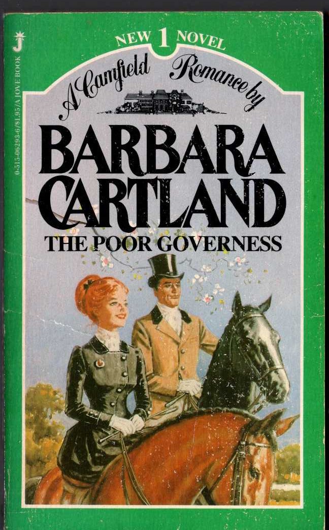 Barbara Cartland  THE POOR GOVERNESS front book cover image