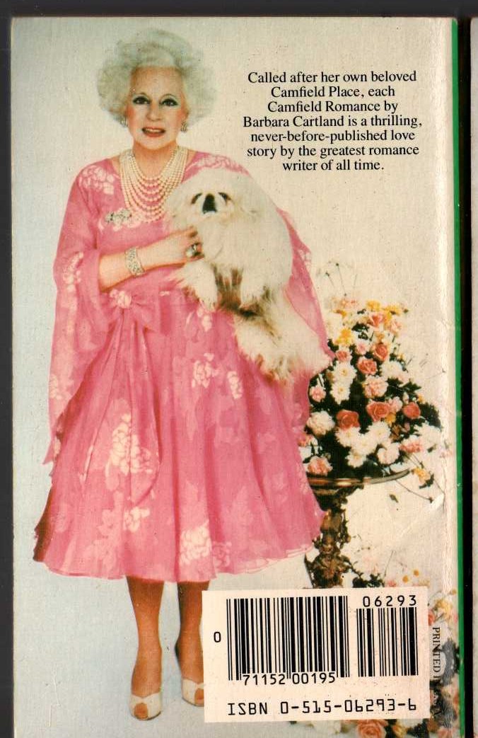 Barbara Cartland  THE POOR GOVERNESS magnified rear book cover image