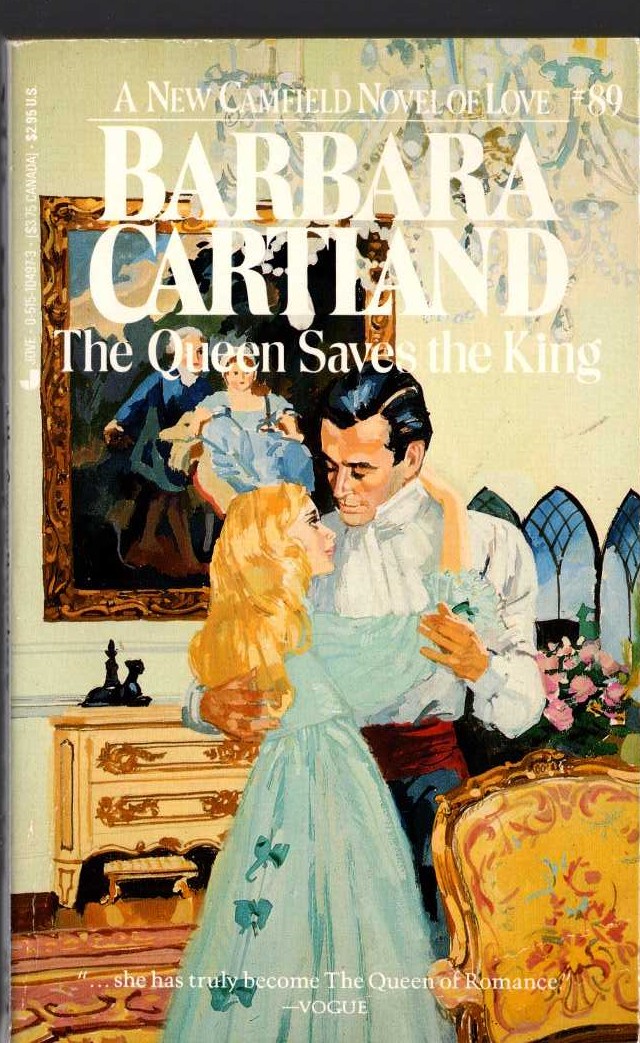 Barbara Cartland  THE QUEEN SAVES THE KING front book cover image