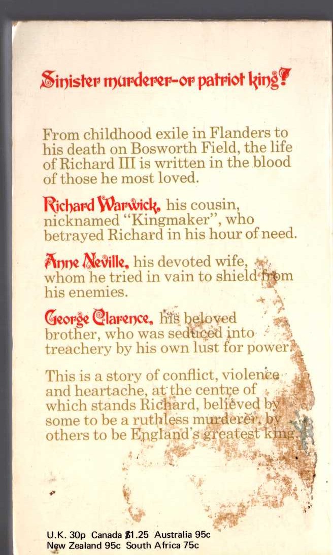 Marjorie Bowen  DICKON magnified rear book cover image