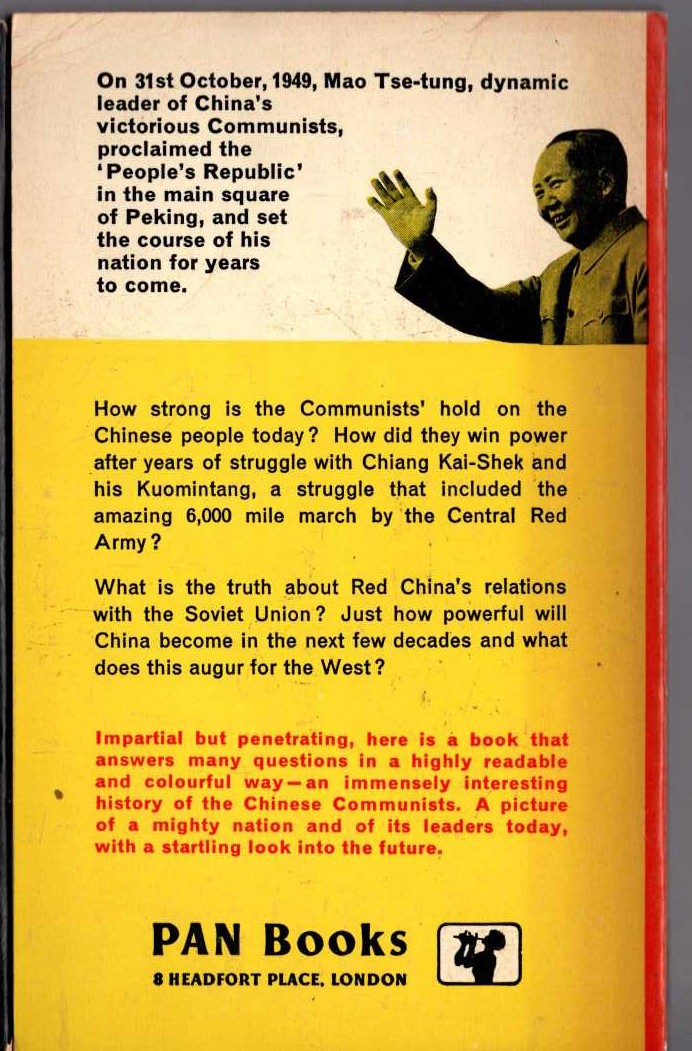 Roy MacGregor-Hastie  THE RED BARBARIANS. The Life and Times of Mao Tse-Tung magnified rear book cover image