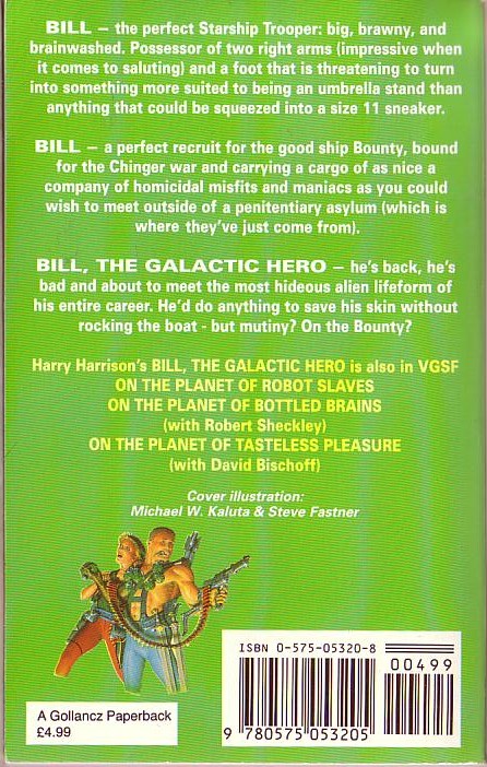 (Harrison, Harry & Haldeman-II, Jack C.) BILL, THE GALACTIC HERO...ON THE PLANET OF ZOMBIE VAMPIRES magnified rear book cover image