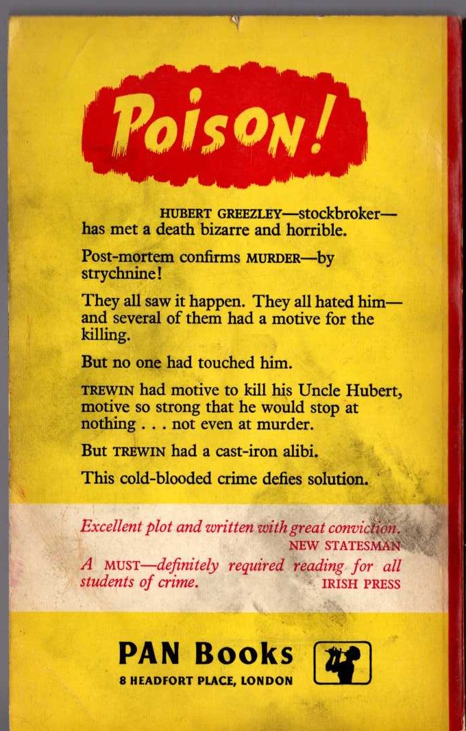 Christopher Landon  STONE COLD DEAD IN THE MARKET magnified rear book cover image