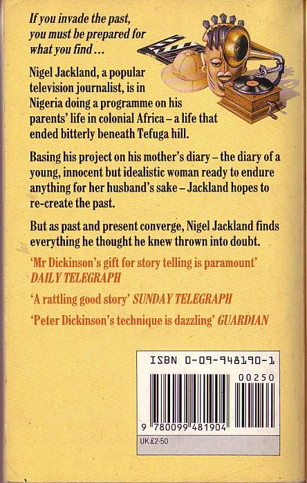 Peter Dickinson  TEFUGA magnified rear book cover image